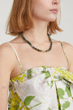 Vintage La Rose Necklaces Agate Knotted Chain in Moss