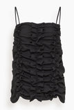 Bite Studios Ruched Frill Top in Black