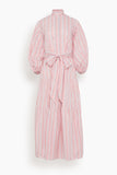 Hampden Clothing Dresses Popover Isla Shirtdress in Pink/Mint Multi Stripe