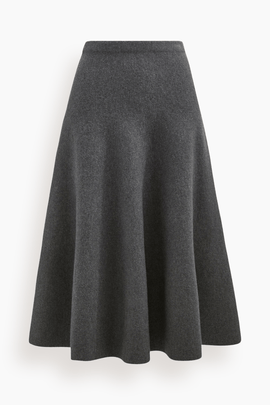 The Miller Structured Knit Skirt in Heather Grey
