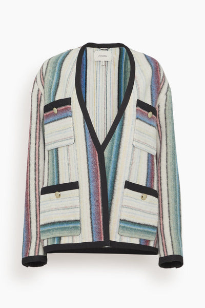 Striped Comfort Jacket in Multicolor Stripe