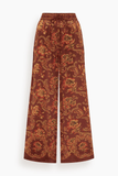 Alemais Seraphina Silk Pant in Burgundy