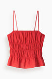 Staud Ayla Linen Tank in Tomato