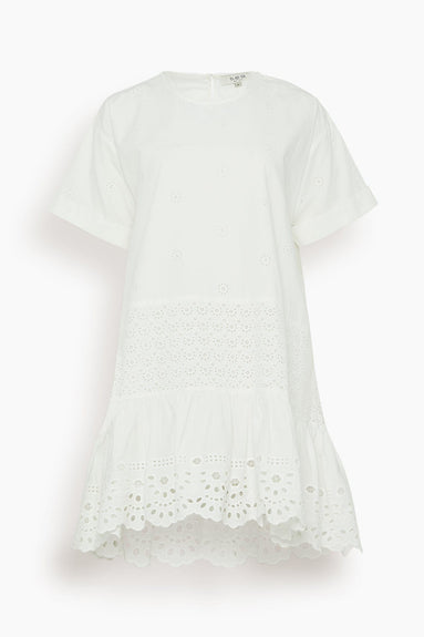 Sea Casual Dresses Elysse Embroidery Short Sleeve Tunic Dress in White