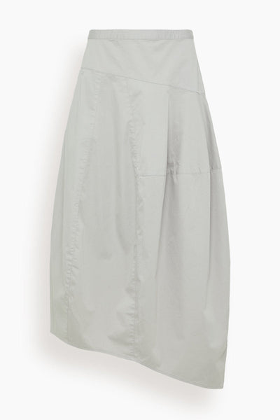 Feather Weight Denim Asymmetrical Balloon Skirt in Grey