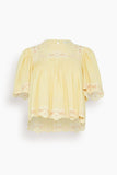 Sea Tops Vesna Embroidered Short Sleeve Top in  Yellow SEA Vesna Embroidered Short Sleeve Top in  Yellow