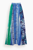 Studio 189 Skirts Hand-Batik Mixed Print Silk A-Line Long Skirt in Multicolor