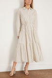 Apiece Apart Anna Maxi Dress in Pina Stripes Cream & Navy