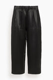 Maria McManus Pull On Wide Leg Crop Pant in Black