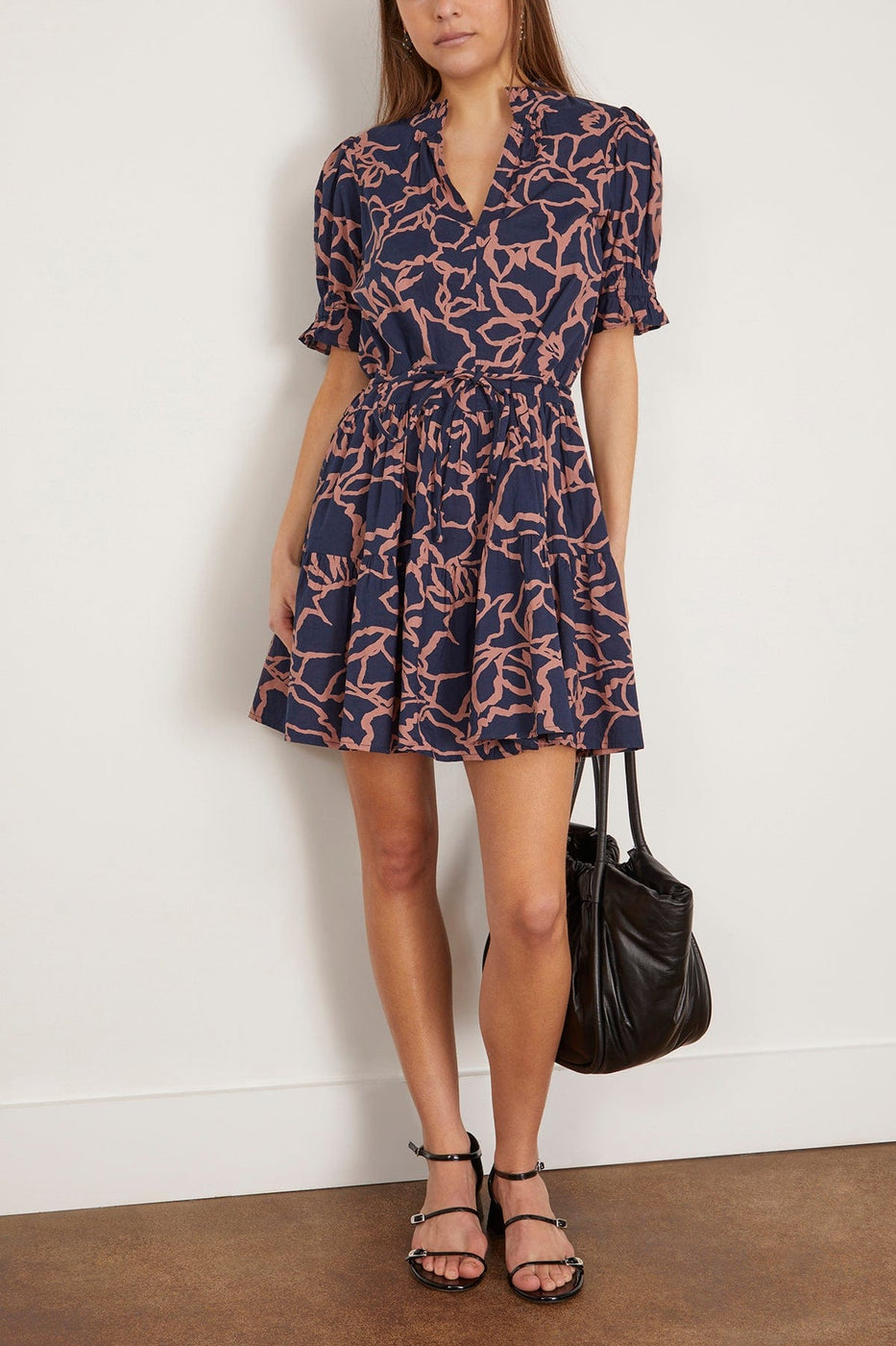 Apiece Apart Casual Dresses Las Almas Dress in Large Lace Floral Navy Las Almas Dress in Large Lace Floral Navy