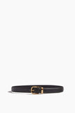 Nili Lotan Belts Louise Belt in Black with Shiny Brass Buckle Nili Lotan Louise Belt in Black with Shiny Brass Buckle