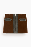 Marni Mini Leather Skirt in Sudan