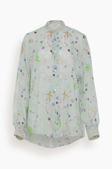 Forte Forte Tops Love Alchemy Cotton Silk Voile Oversized Shirt in Paradise