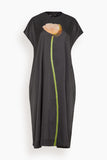Simone Rocha Poppy Motif Smock Dress in Black