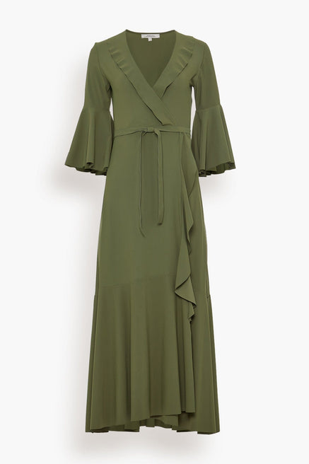 Dorothee Schumacher Casual Dresses Daily Beach Dress in Dark Olive Green