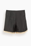 Forte Forte Chic Twill Culotte with Lace in Noir