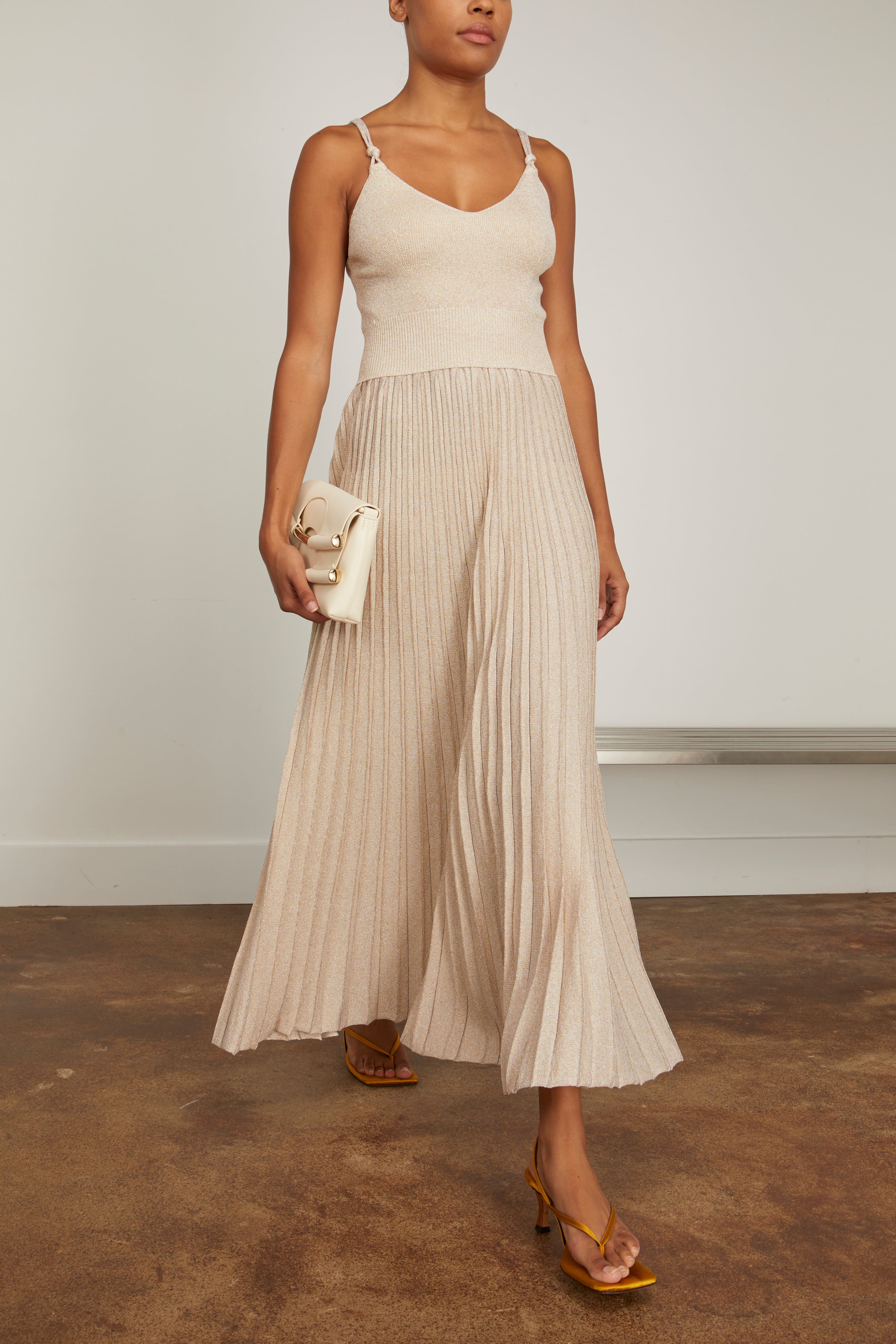 Proenza Schouler Dresses Metallic Knit Dress in Champagne Proenza Schouler Metallic Knit Dress in Champagne