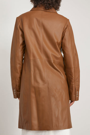 Loulou Studio Jackets Uvon Long Leather Jacket in Brown Loulou Studio Uvon Long Leather Jacket in Brown