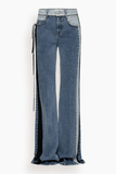 Hellessy Ben Jeans in Dark Stone Wash/White