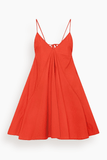 Another Tomorrow Flare Sun Dress in Vermilion