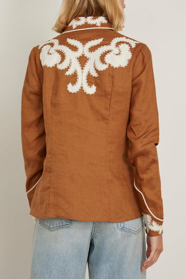Alemais Tops Ruby Shirt in Tobacco Alemais Ruby Shirt in Tobacco