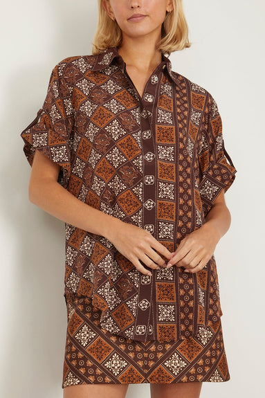 Alemais Tops Carmella Shirt in Chocolate Alemais Carmella Shirt in Chocolate