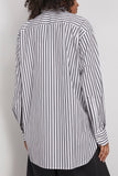 Plan C Tops Long Sleeve Shirt in White/Black Shirt Stripe Plan C Long Sleeve Shirt in White/Black Shirt Stripe