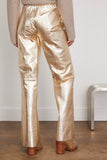 Forte Forte Pants Laminated Leather Palazzo Pants in Stardust Forte Forte Laminated Leather Palazzo Pants in Stardust