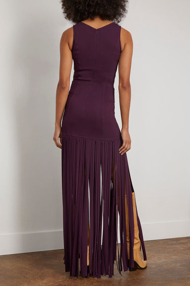 Forte Forte Cocktail Dresses Stretch Cady Crepe Sleeveless Fringed Dress in Ruby Forte Forte Stretch Cady Crepe Sleeveless Fringed Dress in Ruby