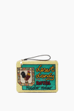 Alemais Ace Rooster Embellished Clutch in Multi