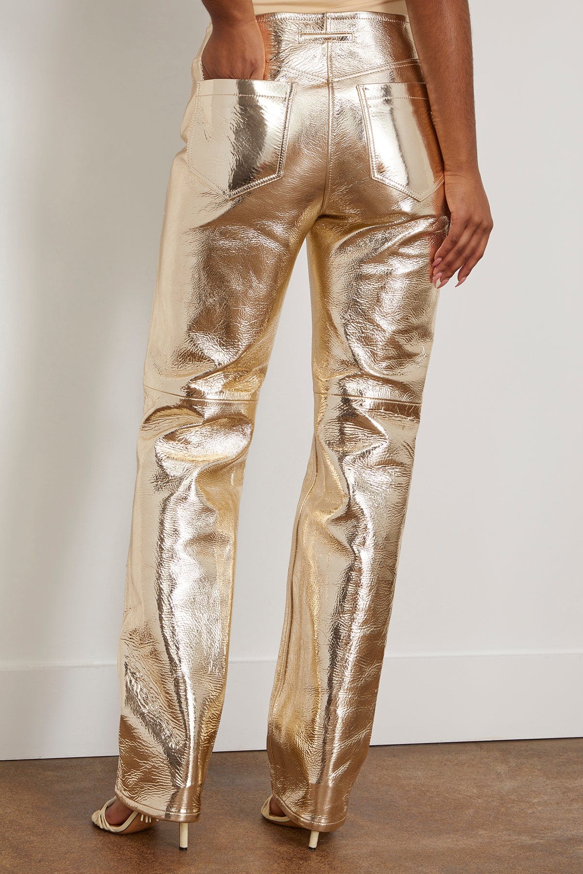 Proenza Schouler Pants Metallic Leather Pants in Pale Gold Proenza Schouler Metallic Leather Pants in Pale Gold