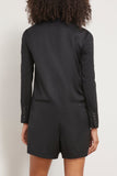 R13 Jumpsuits Tuxedo Romper in Black with Satin R13 Tuxedo Romper in Black with Satin
