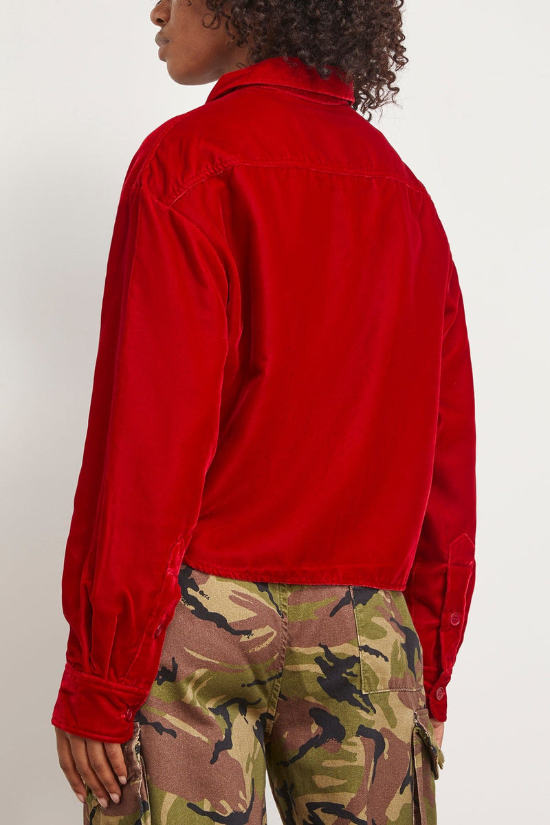 R13 Shrunken CPO Jacket in Red Velvet – Hampden Clothing