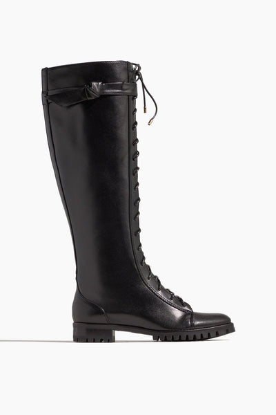 Evelyn Tall Combat Boot in Black