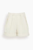 Lanvin Pleated Shorts in Cream