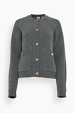 Toteme Sweaters Hammered Button Cardigan in Grey Melange Toteme Hammered Button Cardigan in Grey Melange