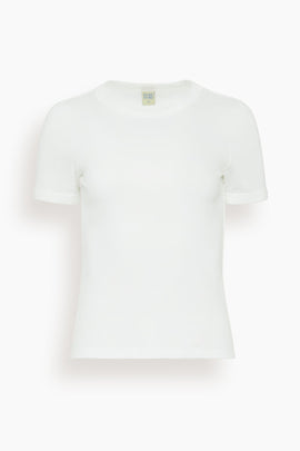 Car Tee in White