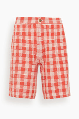 Gingham Bermuda Short in Cherry Combo