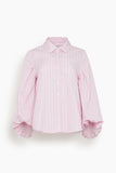 Tanya Taylor Tops Marina Stripe Top in Pink Salt/Cream Multi Tanya Taylor Marina Stripe Top in Pink Salt/Cream Multi