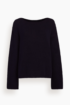 Draped Knit Sweater in Black