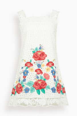 Astrid Embroidery Tank Dress in Multi