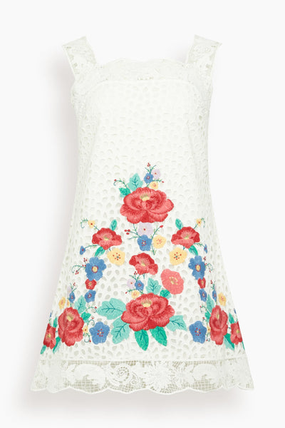 Astrid Embroidery Tank Dress in Multi
