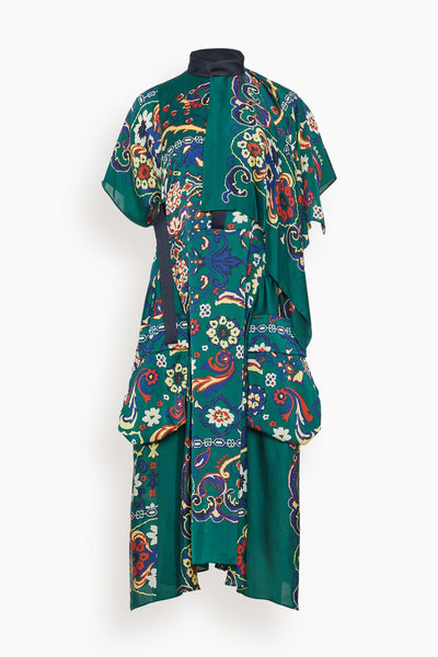 Floral Print Dress in Green
