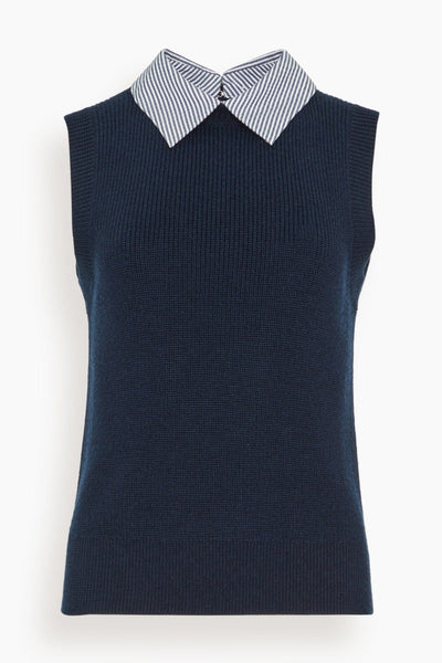 School Vest in Navy Multi