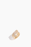 Vintage La Rose Rings Pave Criss Cross Ring in 14k Yellow Gold Pave Criss Cross Ring in 14k Yellow Gold