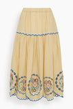 Sea Skirts Melinda Embroidered Skirt in Ecru Melinda Embroidered Skirt in Ecru
