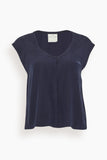 Forte Forte Matte Stretch Silk Satin Tank Top in Notte