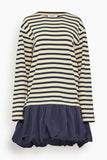 Sea Athena Solid Combo T-Shirt Bubble Dress in Multi