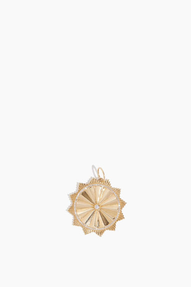 Vintage La Rose Necklaces Gold Burst Pendant in 14k Yellow Gold