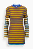Staud Dillon Dress in Cigar/Sonoma Stripe